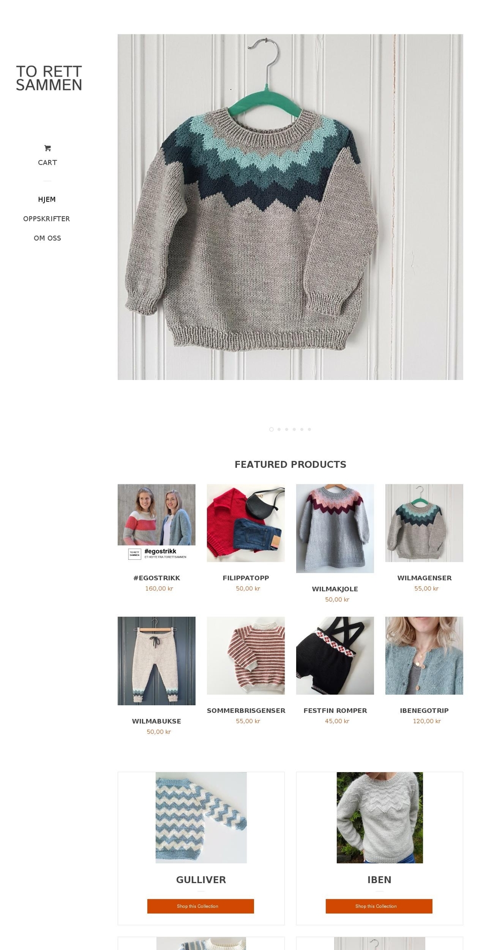 torettsammen.com — Shopify storefront screenshot