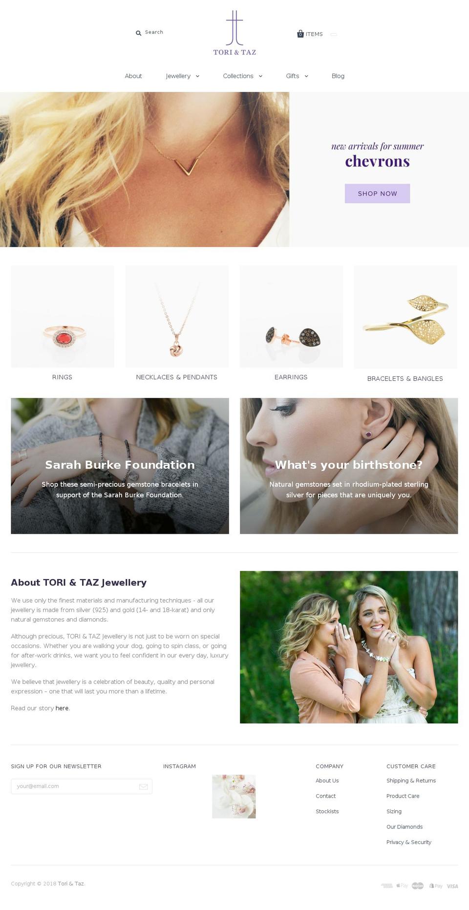 toriandtaz.com — Shopify storefront screenshot