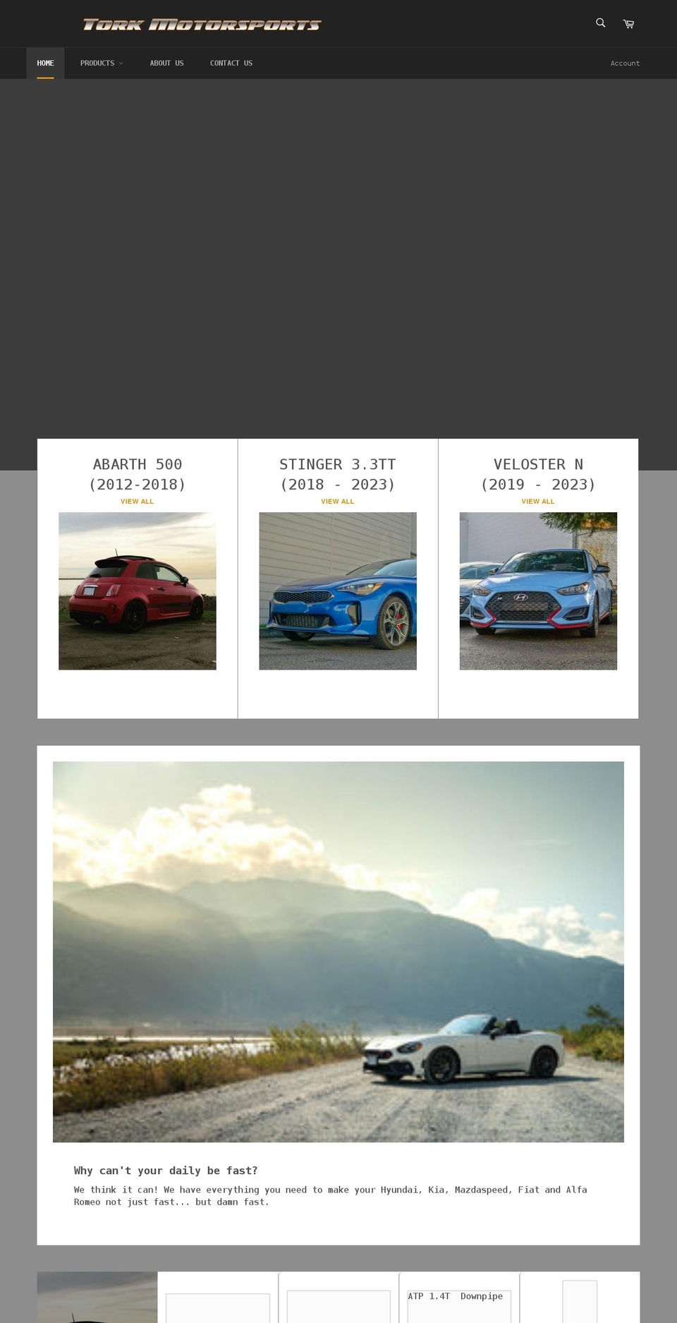 torkmotorsports.net shopify website screenshot