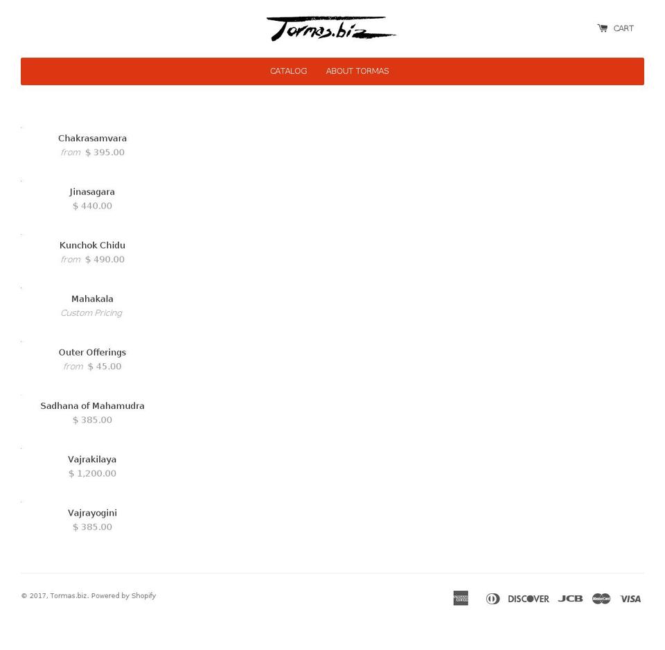 tormas.biz shopify website screenshot