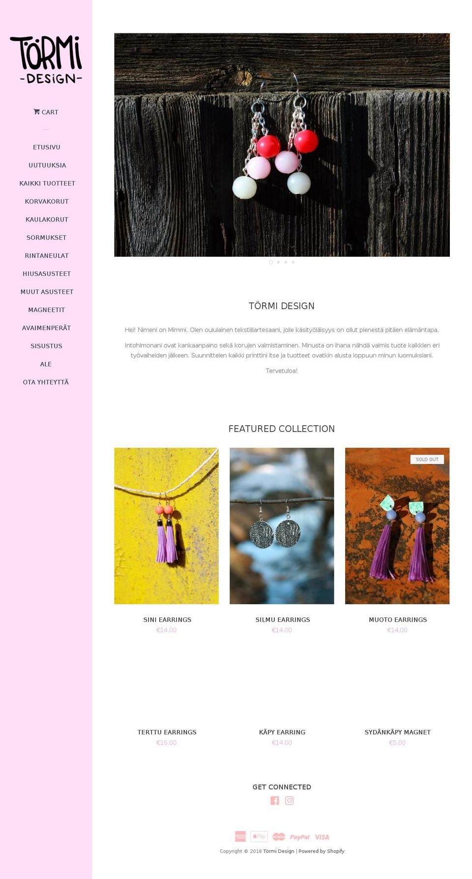 tormidesign.com shopify website screenshot