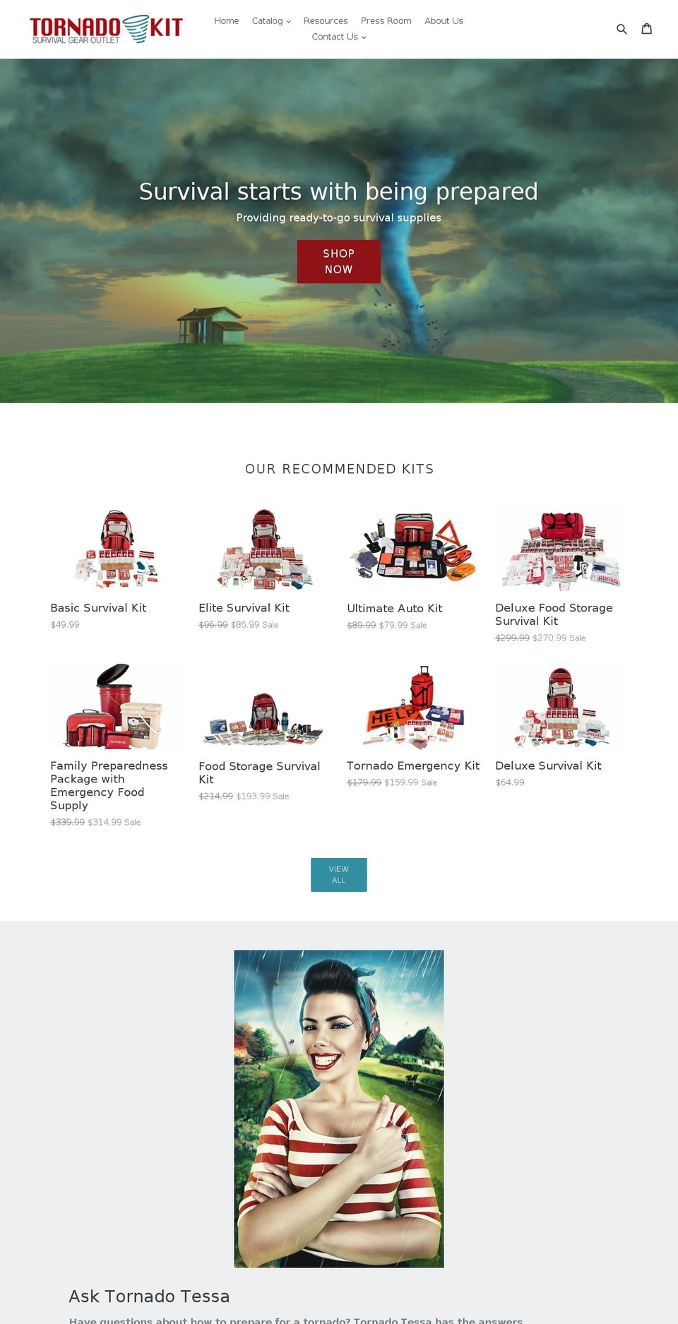 tornadokit.com — Shopify storefront screenshot