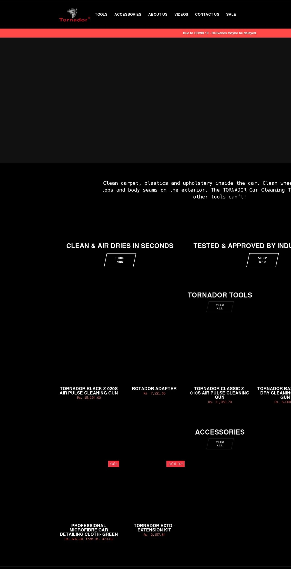 tornador.in shopify website screenshot