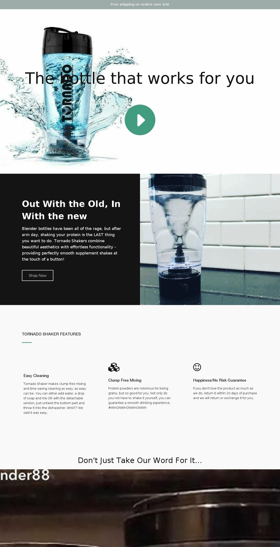 tornadoshakersaus.com — Shopify storefront screenshot
