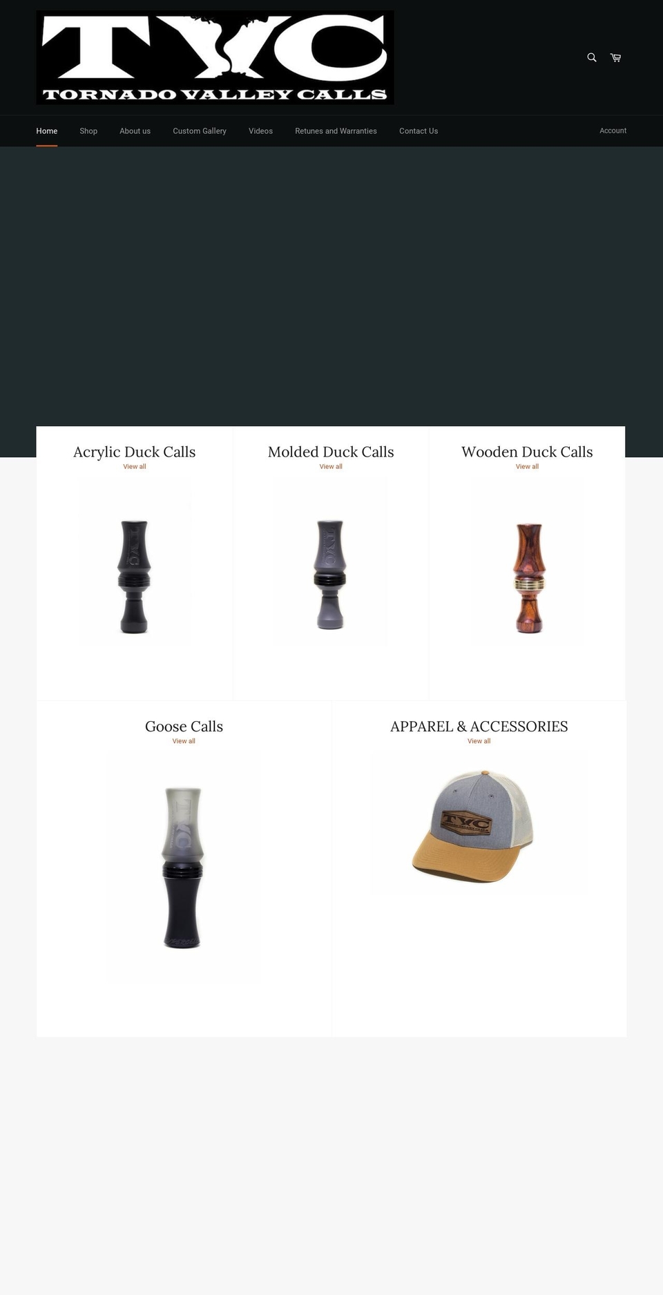 tornadovalleycalls.com shopify website screenshot
