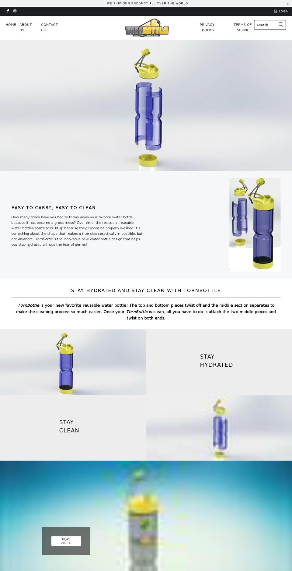 tornbottle.com — Shopify storefront screenshot