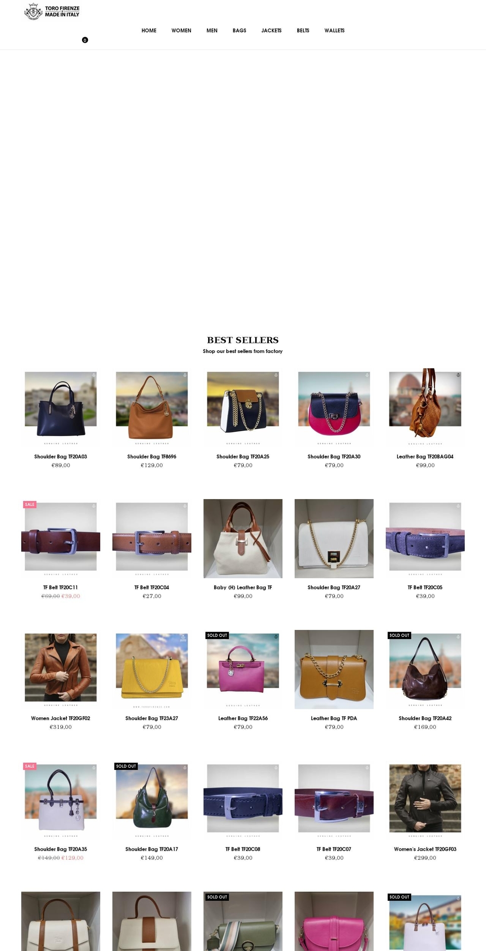 torofirenze.com shopify website screenshot