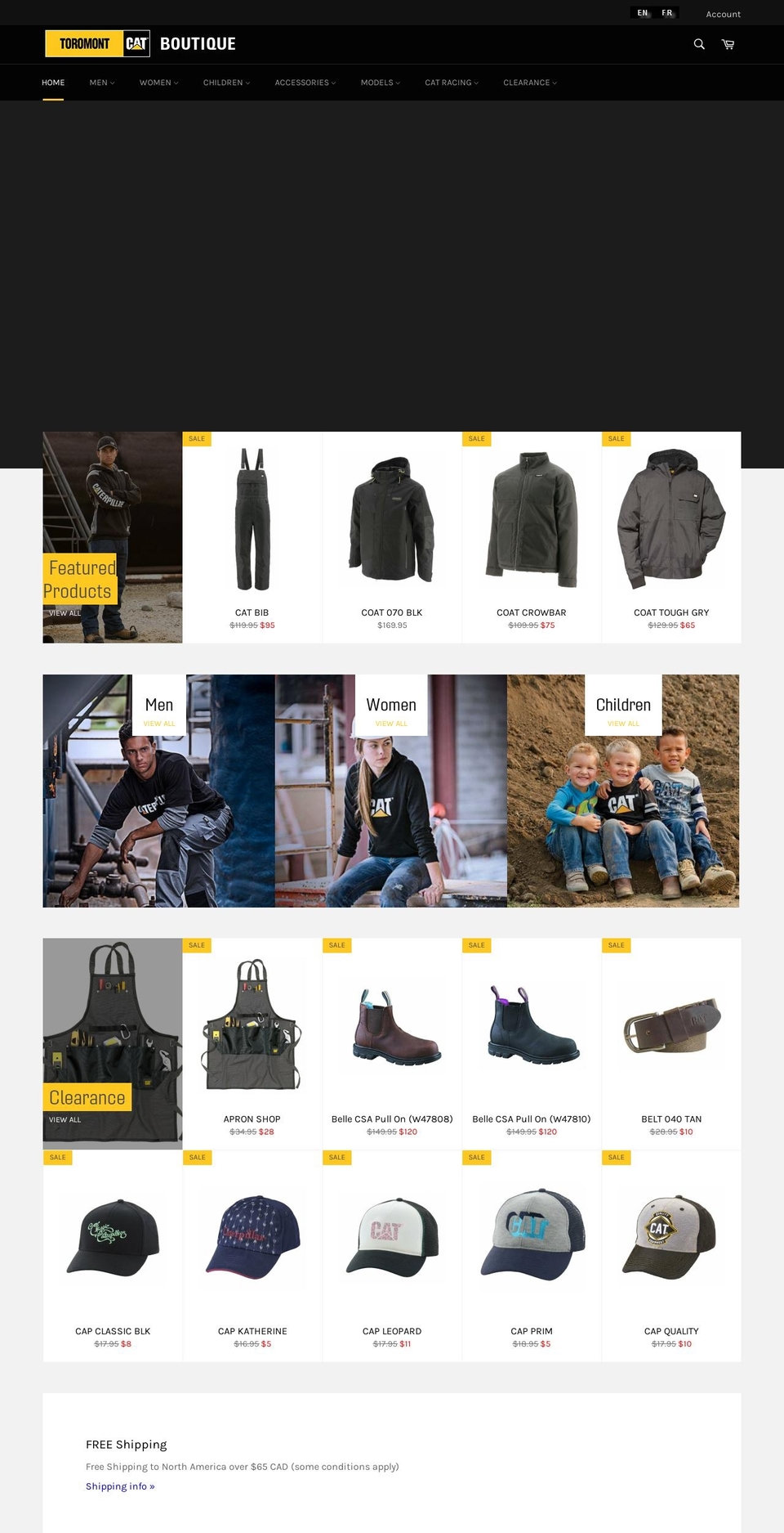 toromontboutique.com — Shopify storefront screenshot