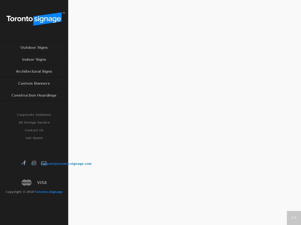 toronto-signage.com — Shopify storefront screenshot