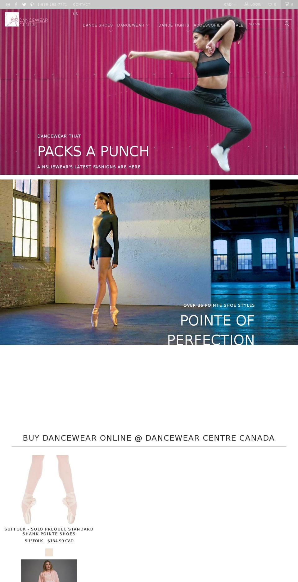 torontodancewearcentre.com shopify website screenshot