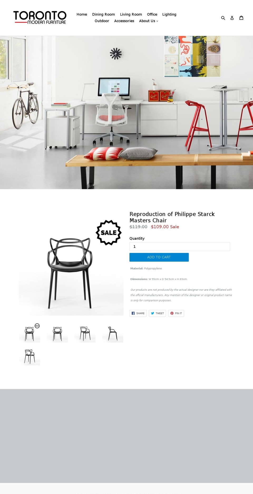 torontomodernfurniture.ca shopify website screenshot