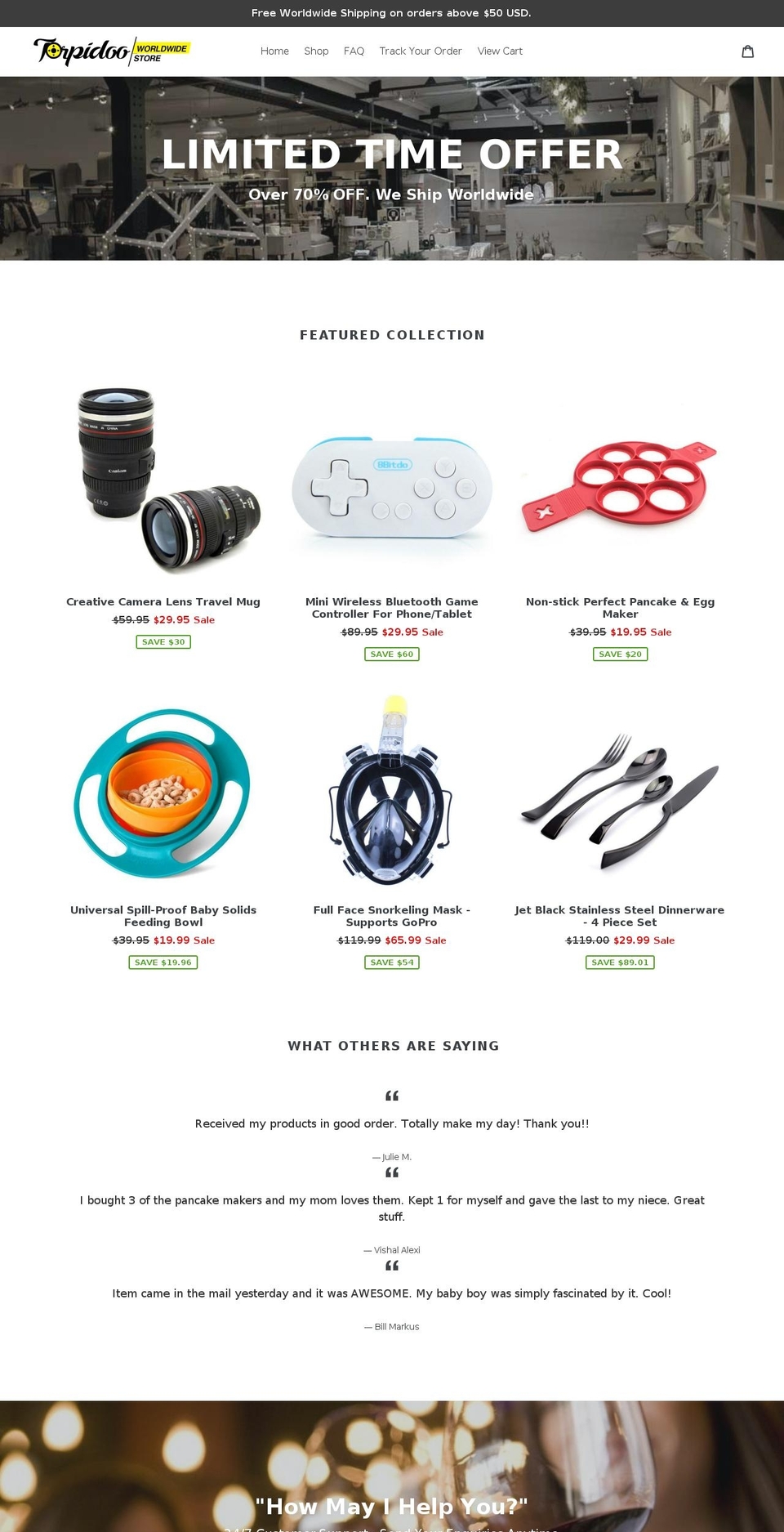 torpidoo.com shopify website screenshot