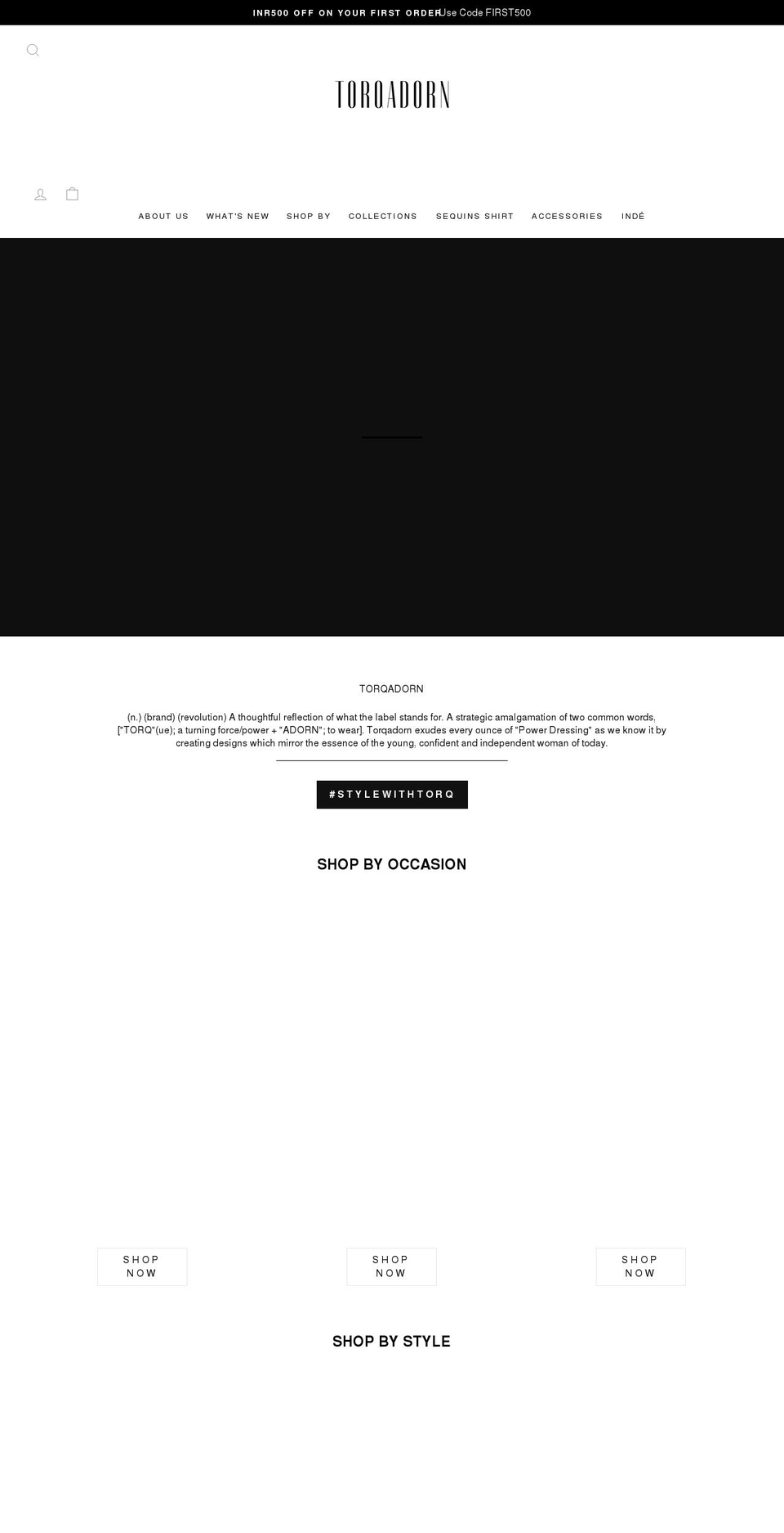 torqadorn.com shopify website screenshot