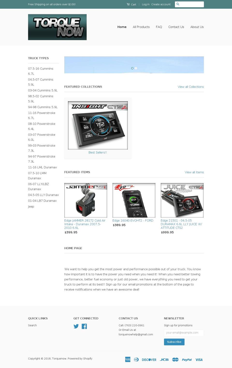 torquenow.com — Shopify storefront screenshot
