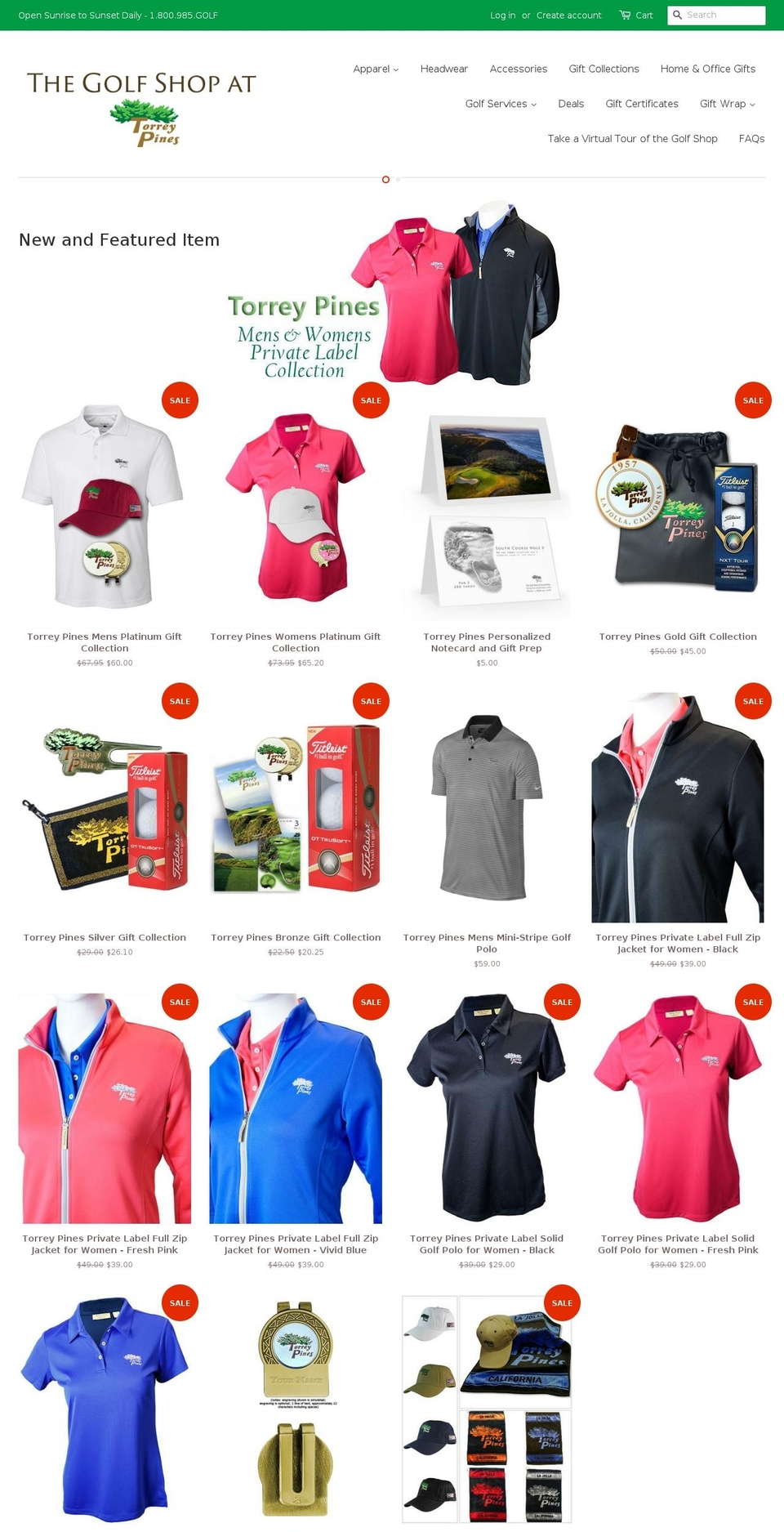 torreypinesproshop.com — Shopify storefront screenshot