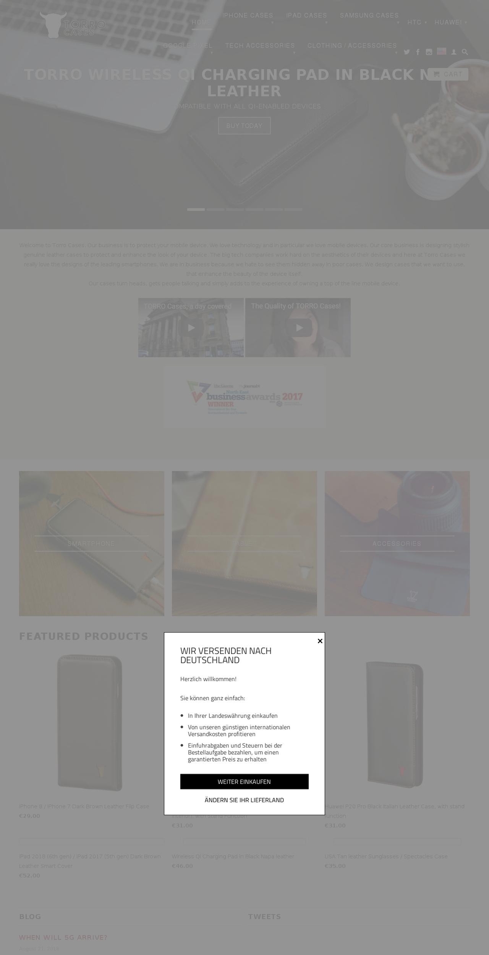 torrocases.co.uk shopify website screenshot