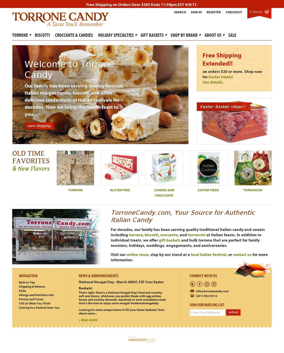 Torrone Candy Shopify theme site example torroneshop.com