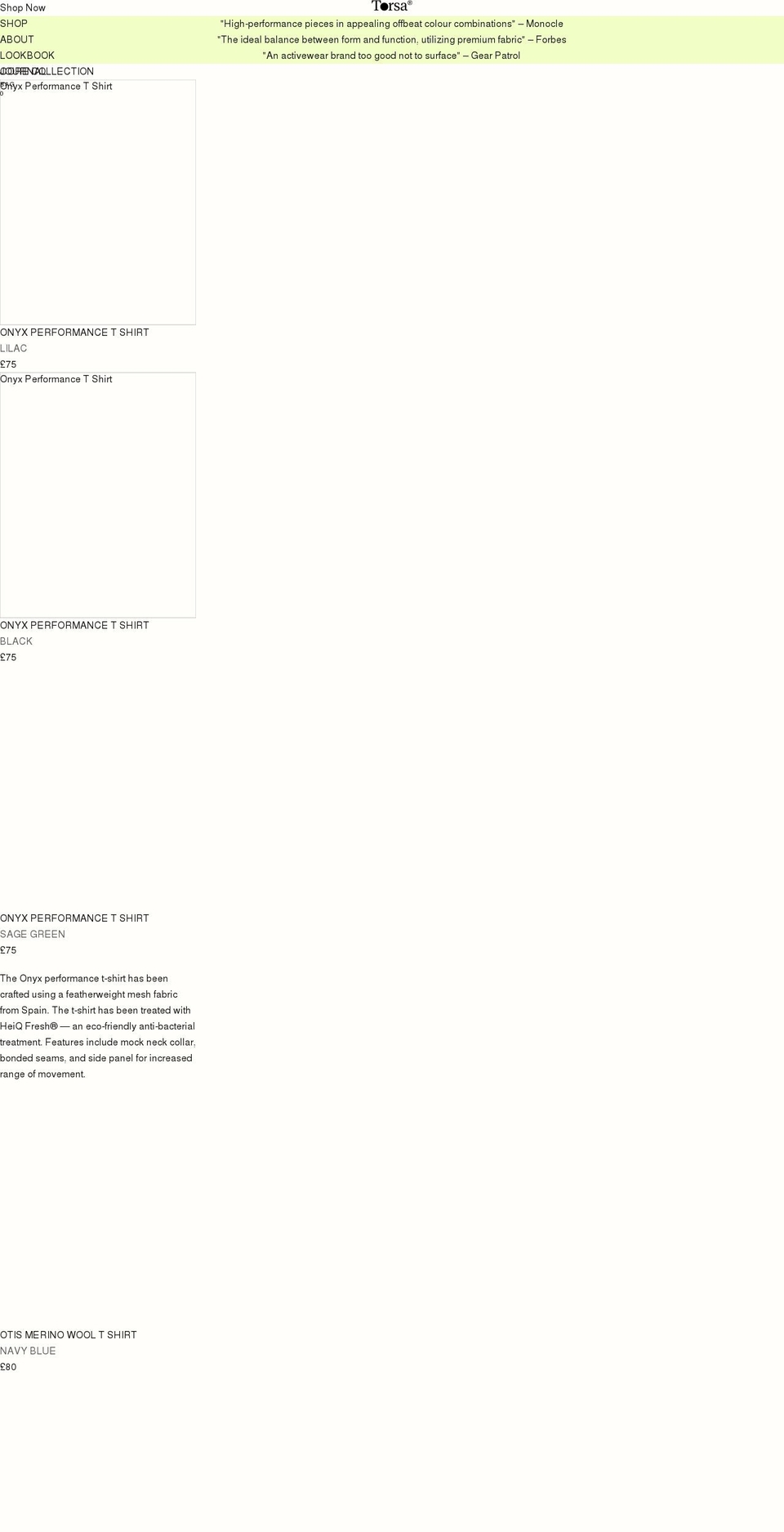 torsa.co.uk shopify website screenshot