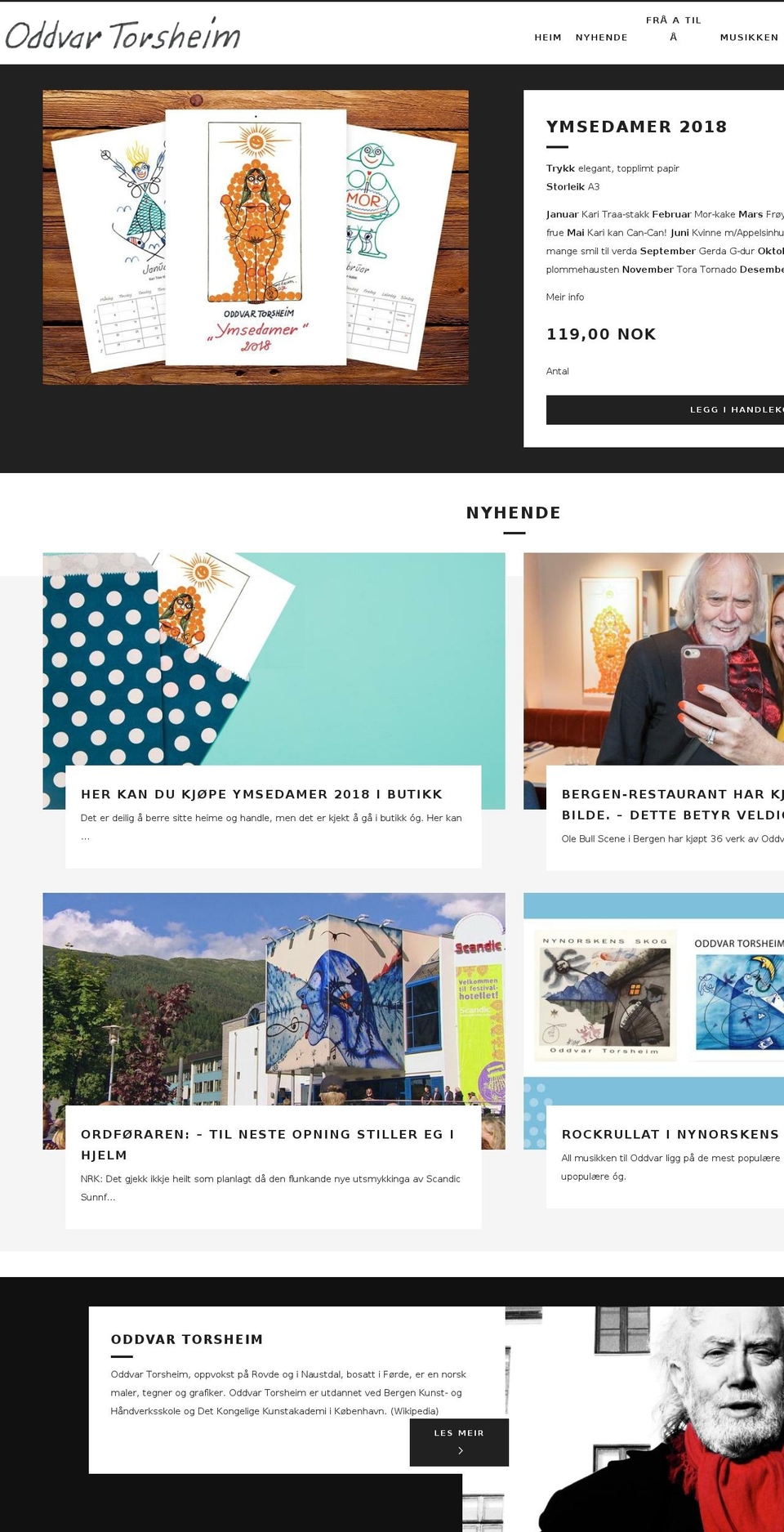 torsheim.no shopify website screenshot