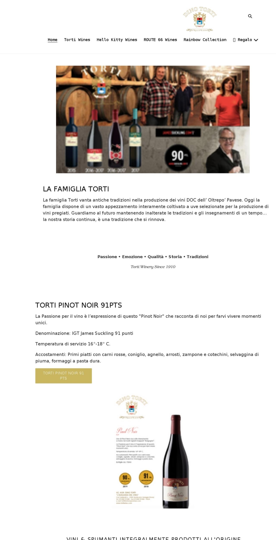 tortiwines.com shopify website screenshot