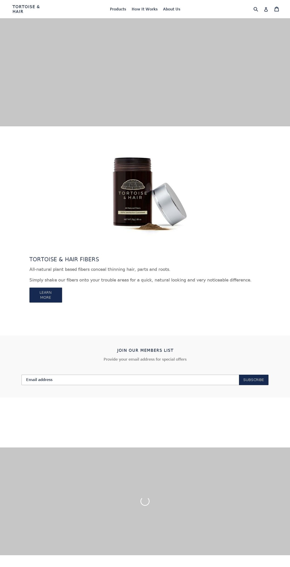 tortoiseandhair.com — Shopify storefront screenshot