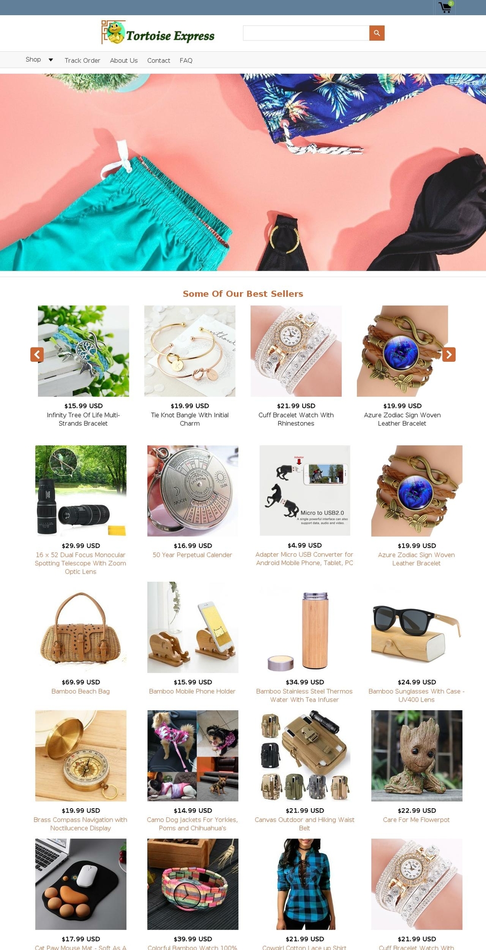 tortoiseexpress.com — Shopify storefront screenshot