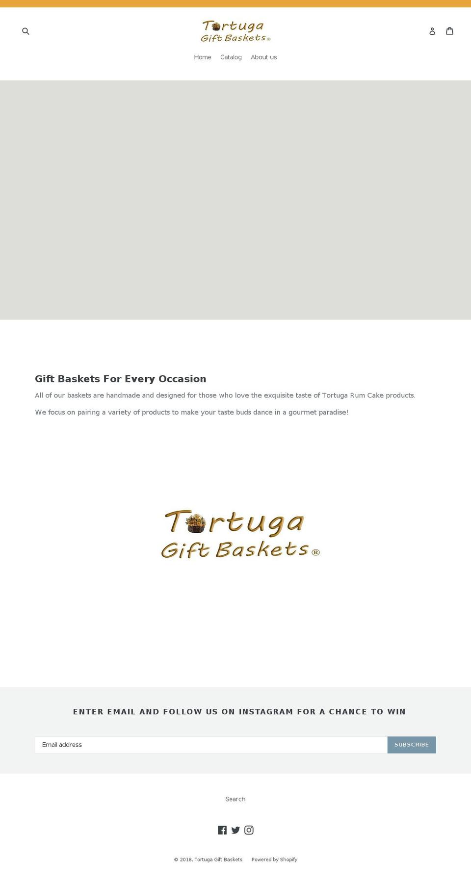 tortugagiftbaskets.com — Shopify storefront screenshot