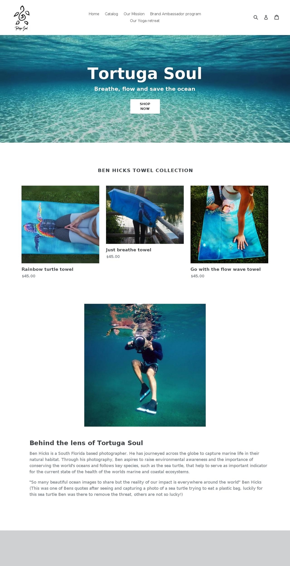 tortugasoul.com — Shopify storefront screenshot