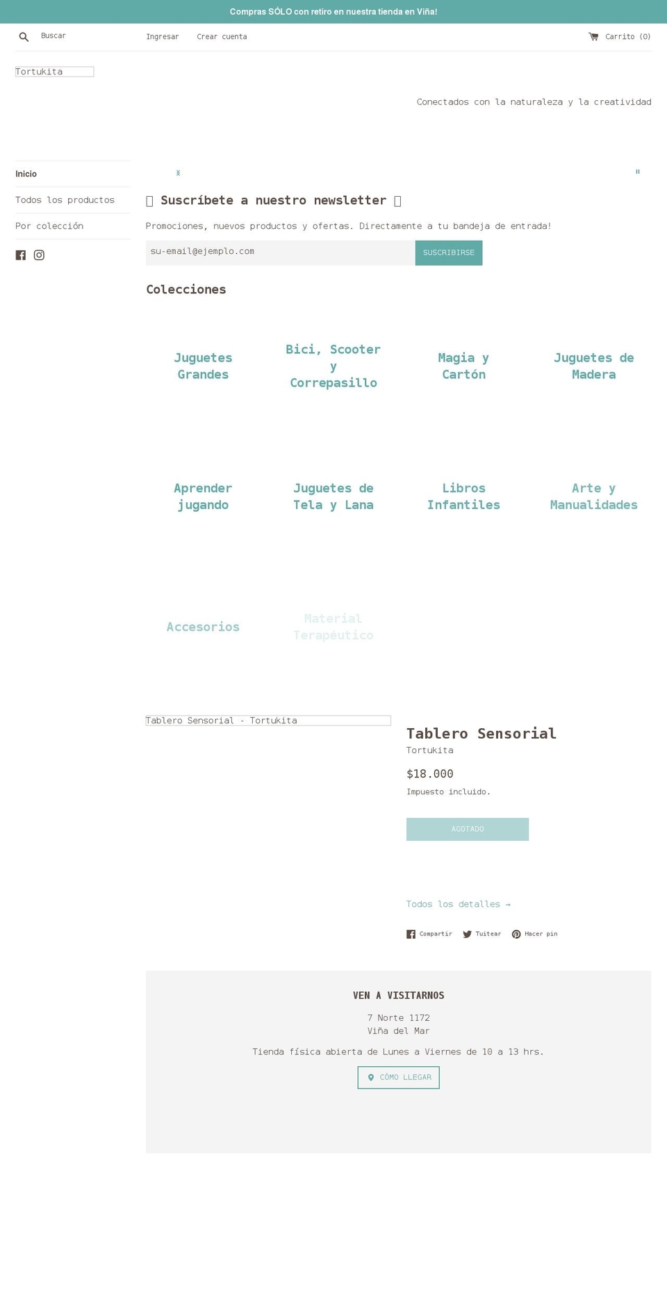 tortukita.com shopify website screenshot