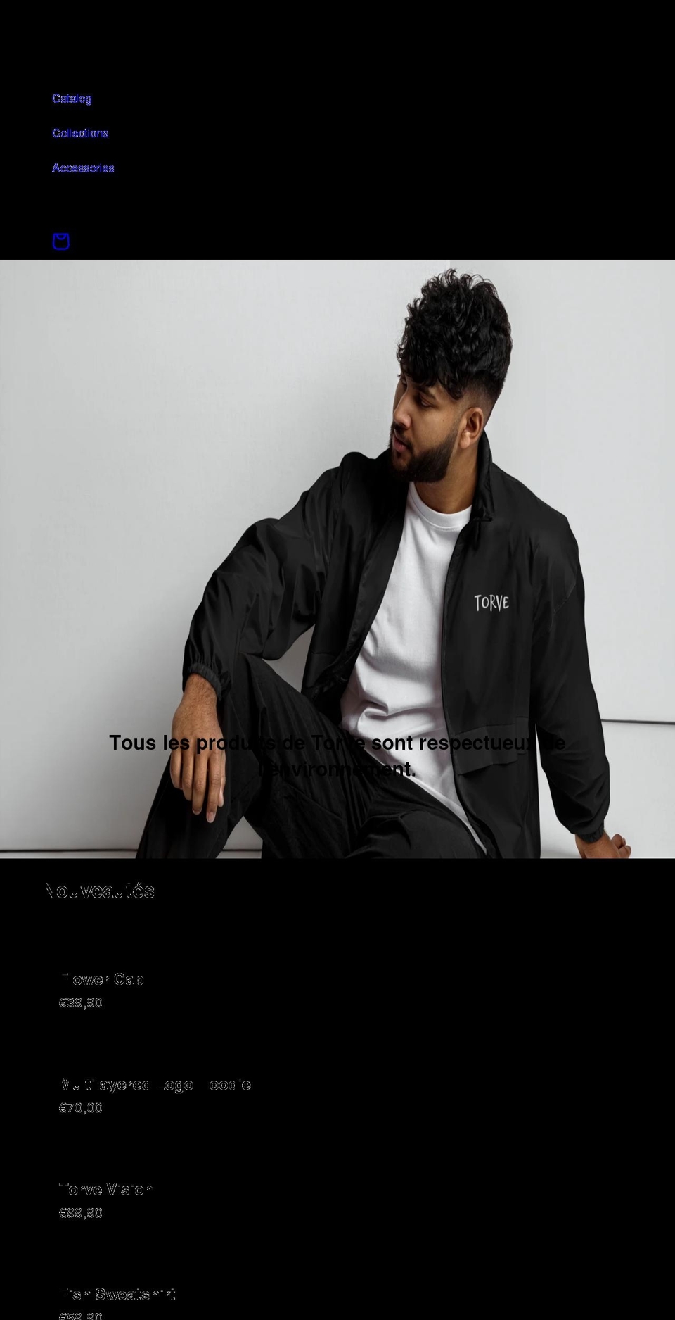 torve.fr shopify website screenshot