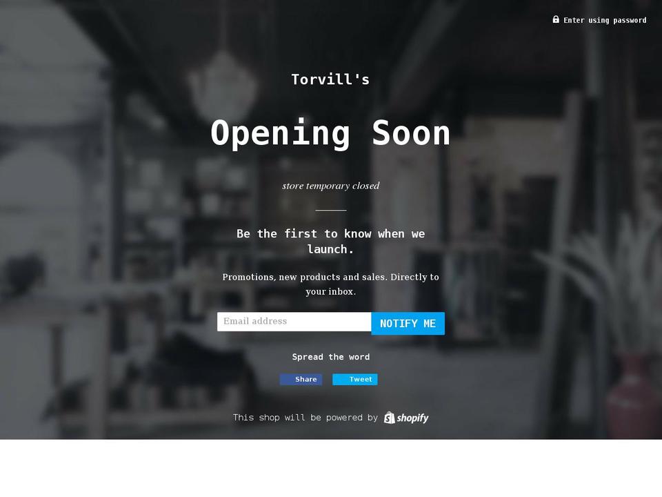 torvills.co.uk shopify website screenshot