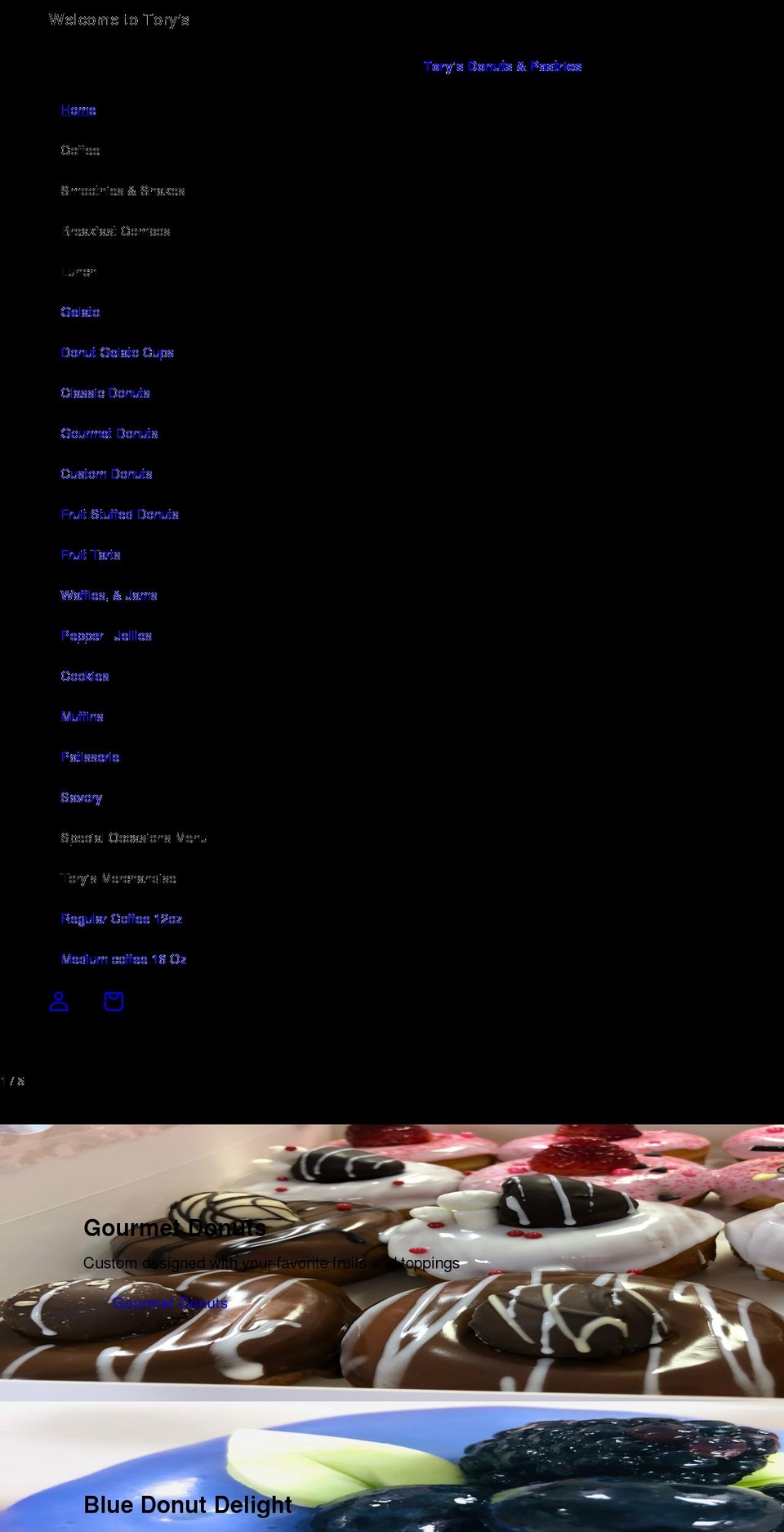 torysdonuts.com shopify website screenshot