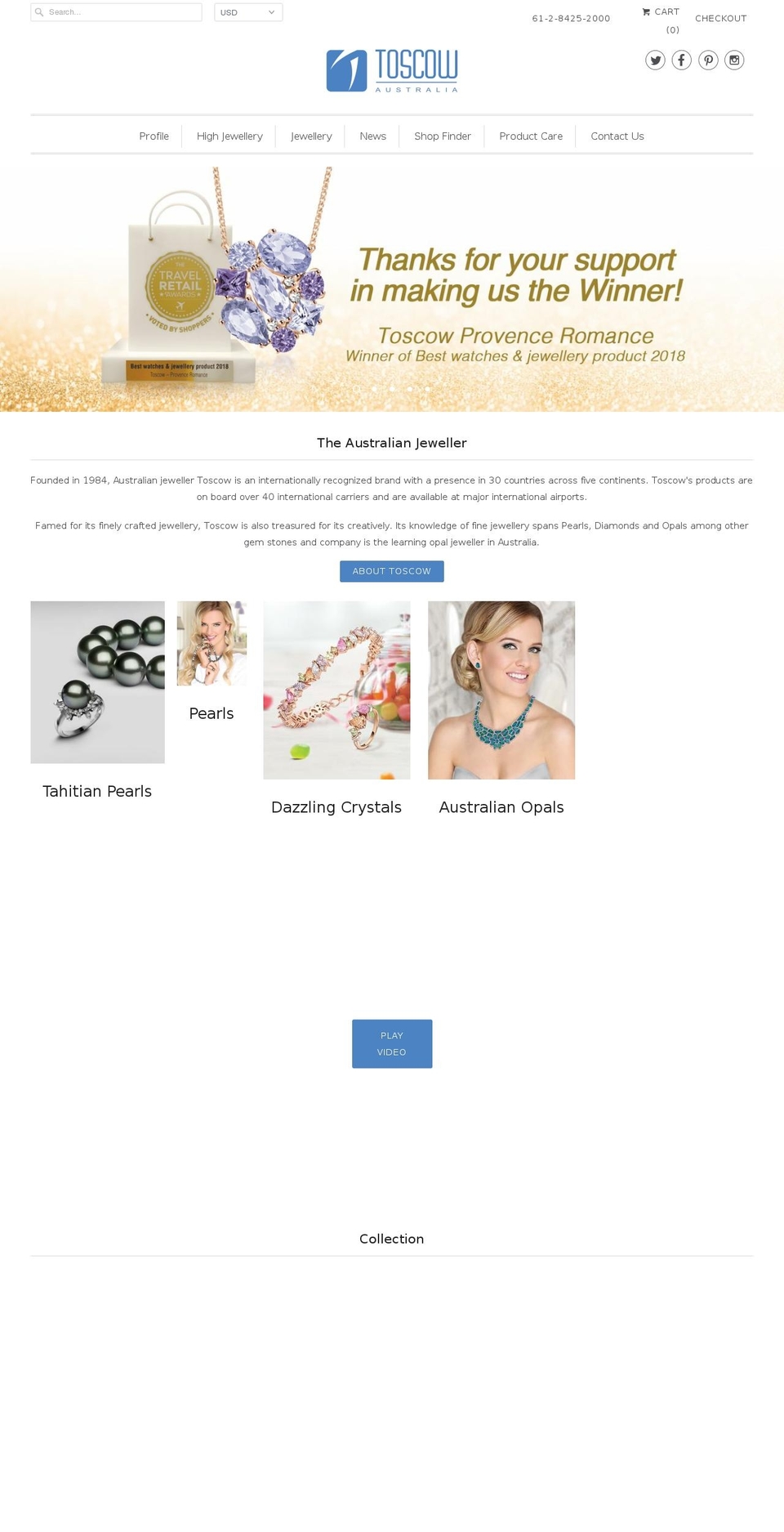 toscow.com.au shopify website screenshot