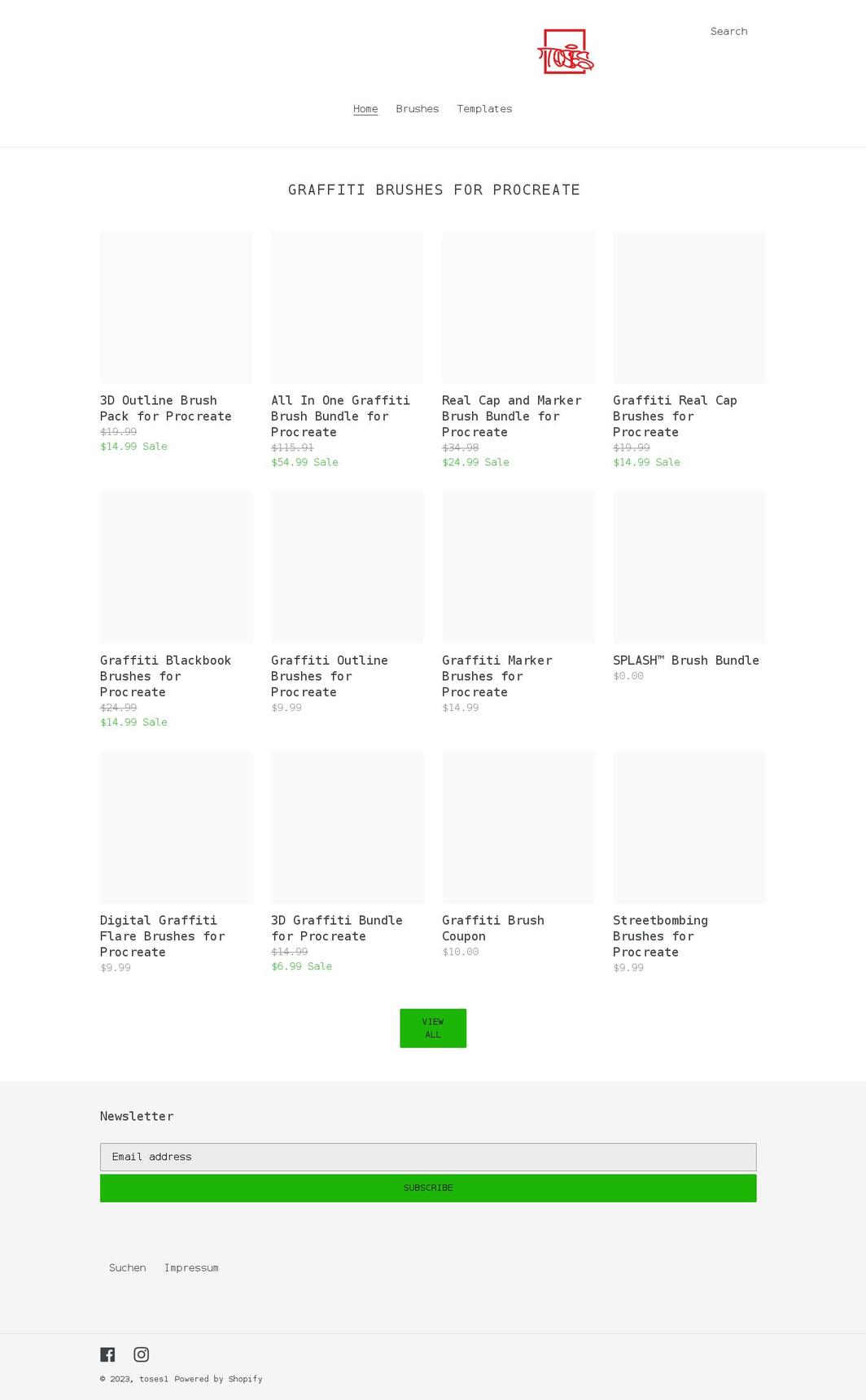 toses.shop shopify website screenshot