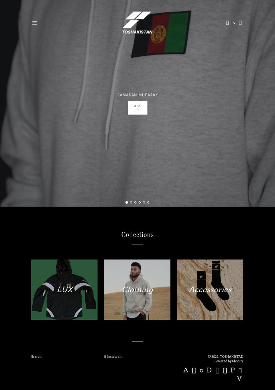 toshakistan.com — Shopify storefront screenshot