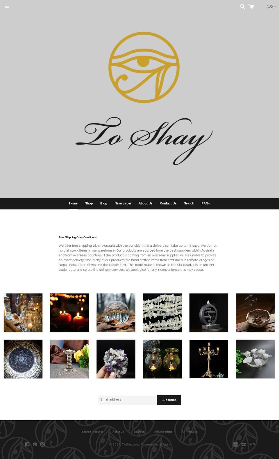 toshay.org shopify website screenshot
