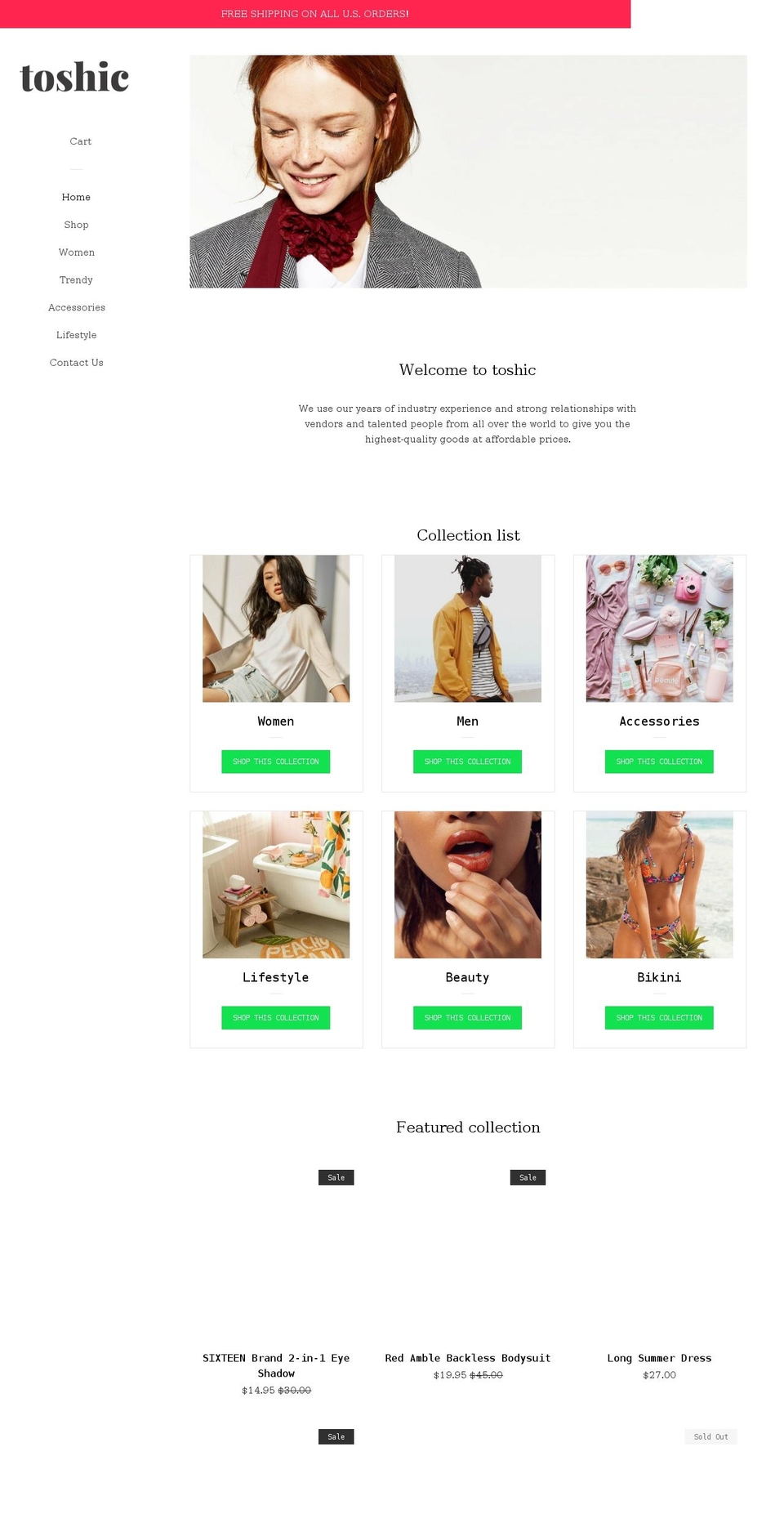 toshic.com — Shopify storefront screenshot