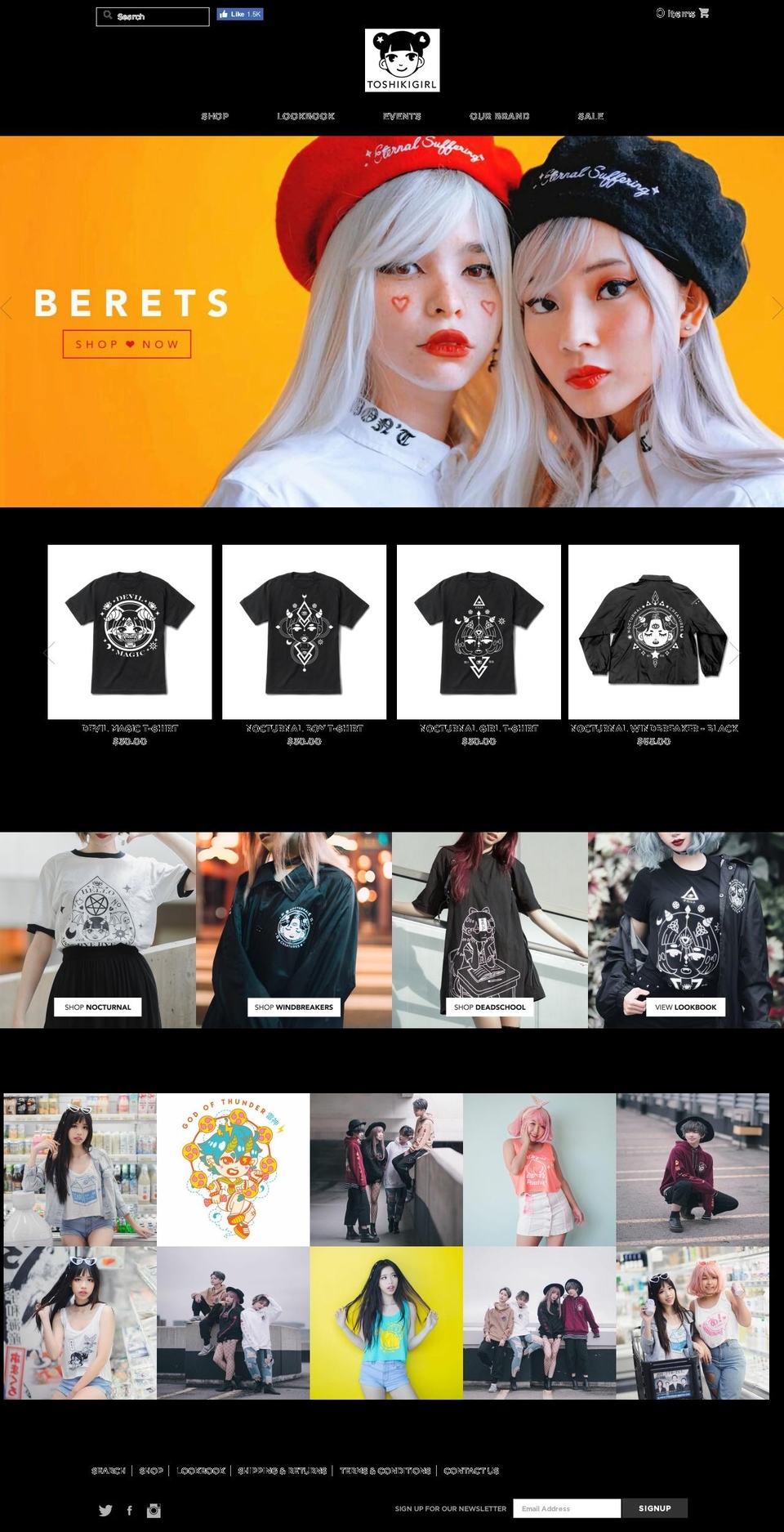 toshikigirl.com shopify website screenshot
