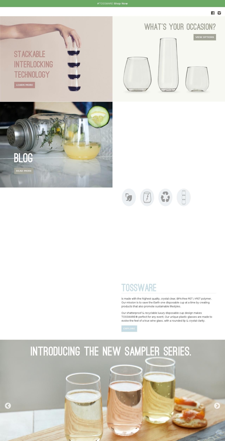 tossware.com shopify website screenshot