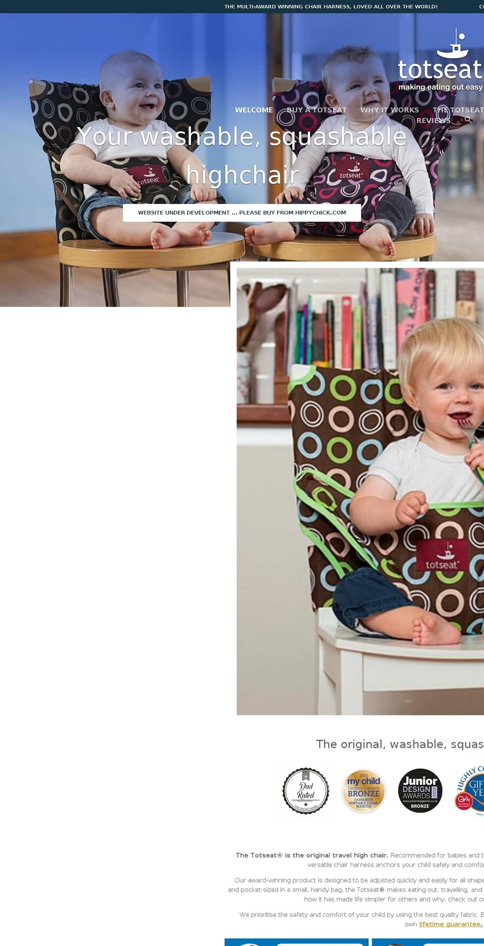 tot-seat.com shopify website screenshot
