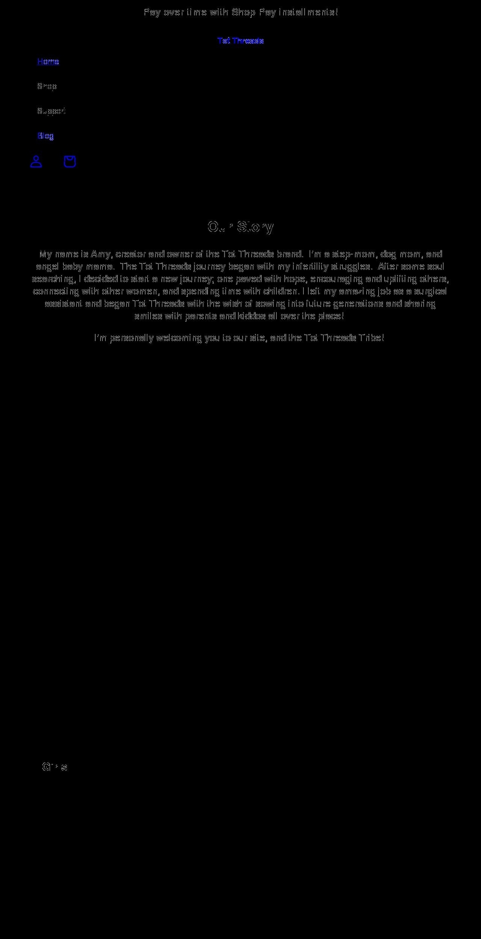 tot-threads.com shopify website screenshot
