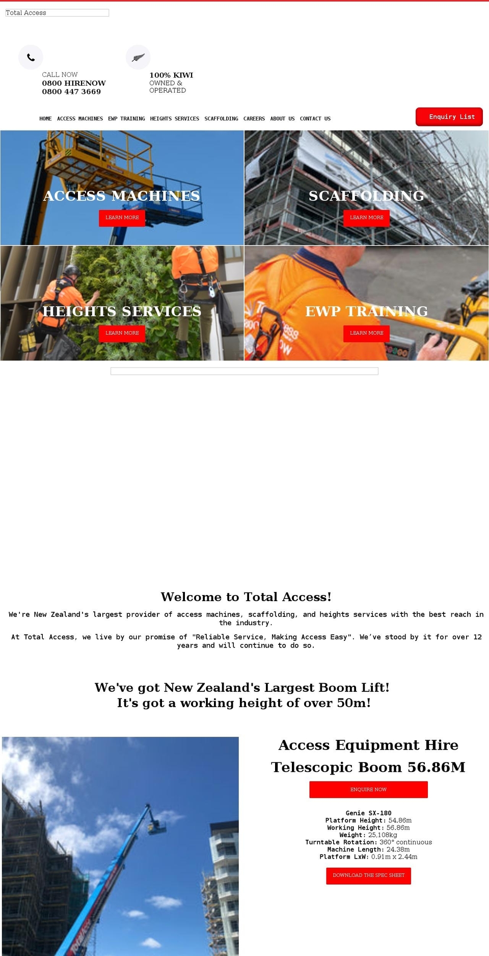 totalaccess.co.nz shopify website screenshot