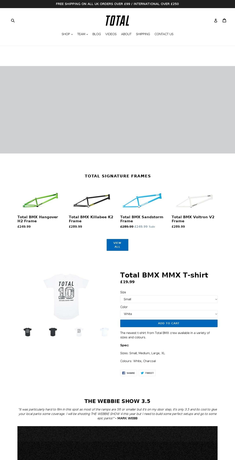 totalbmx.com shopify website screenshot