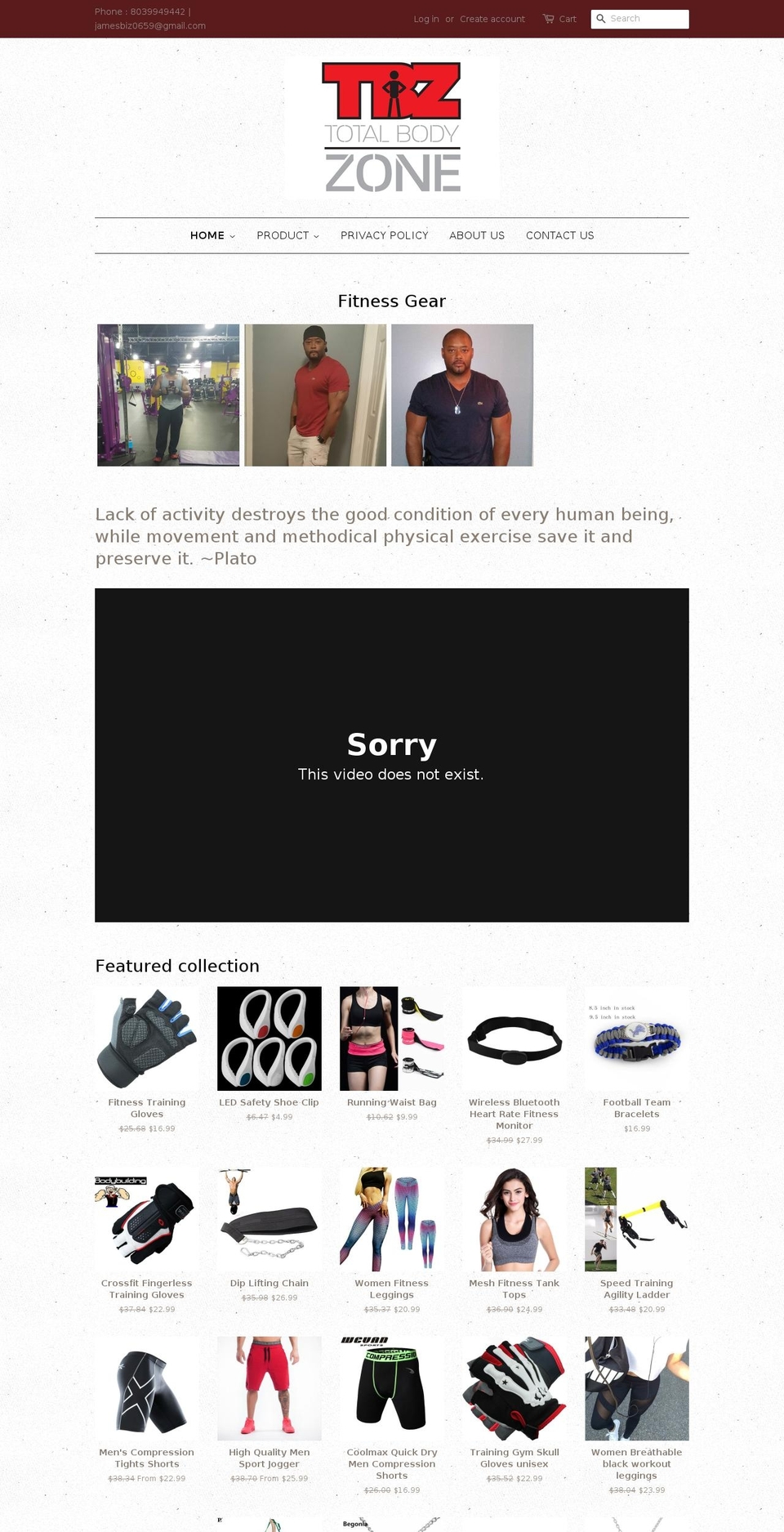 totalbodyzone.com shopify website screenshot