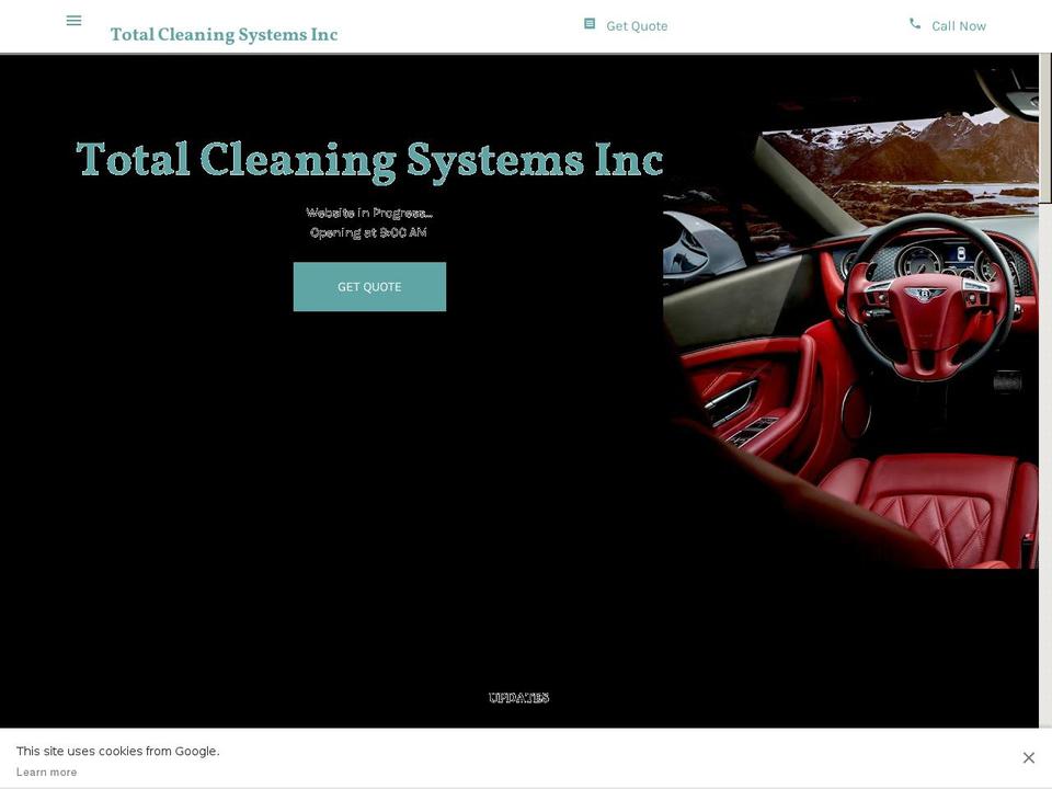 totalcleaningsystems.com shopify website screenshot