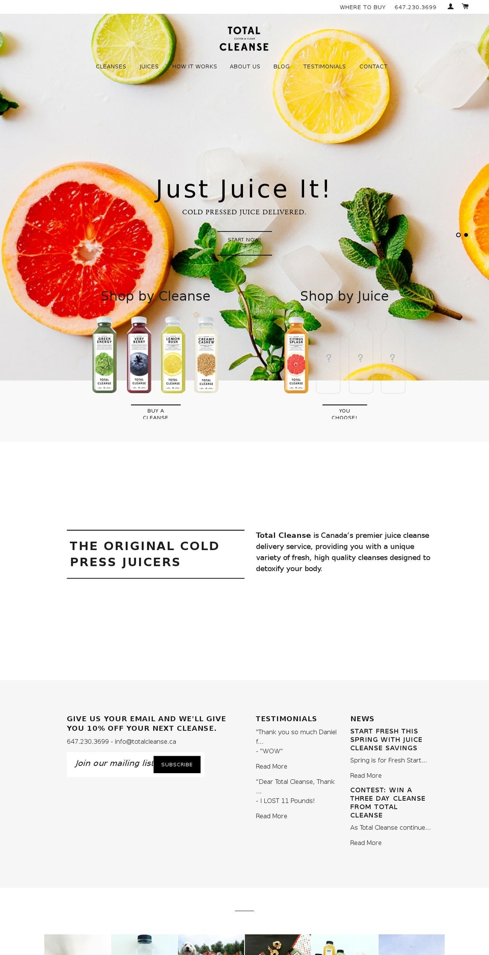 totalcleanse.ca shopify website screenshot