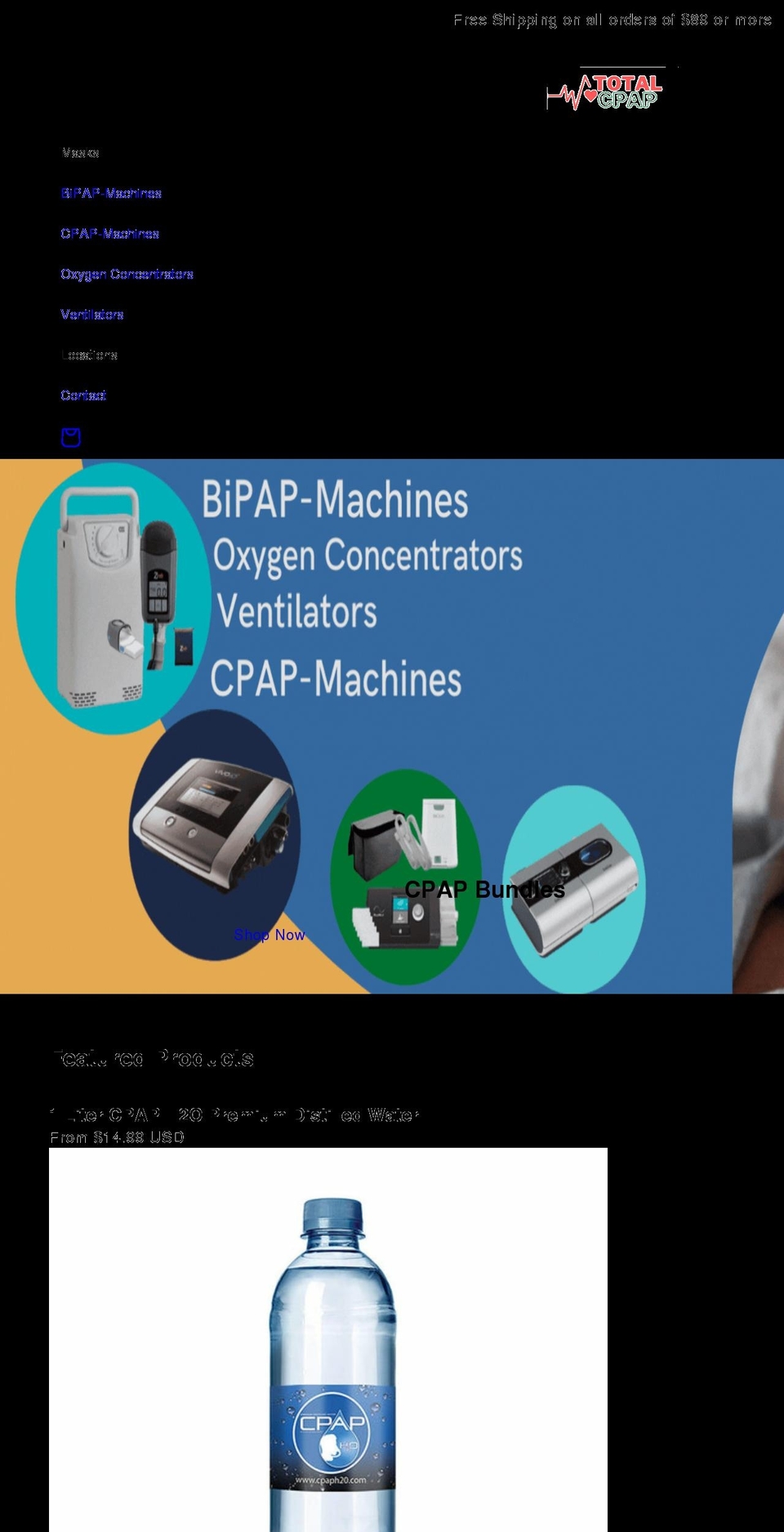 totalcpap.com shopify website screenshot