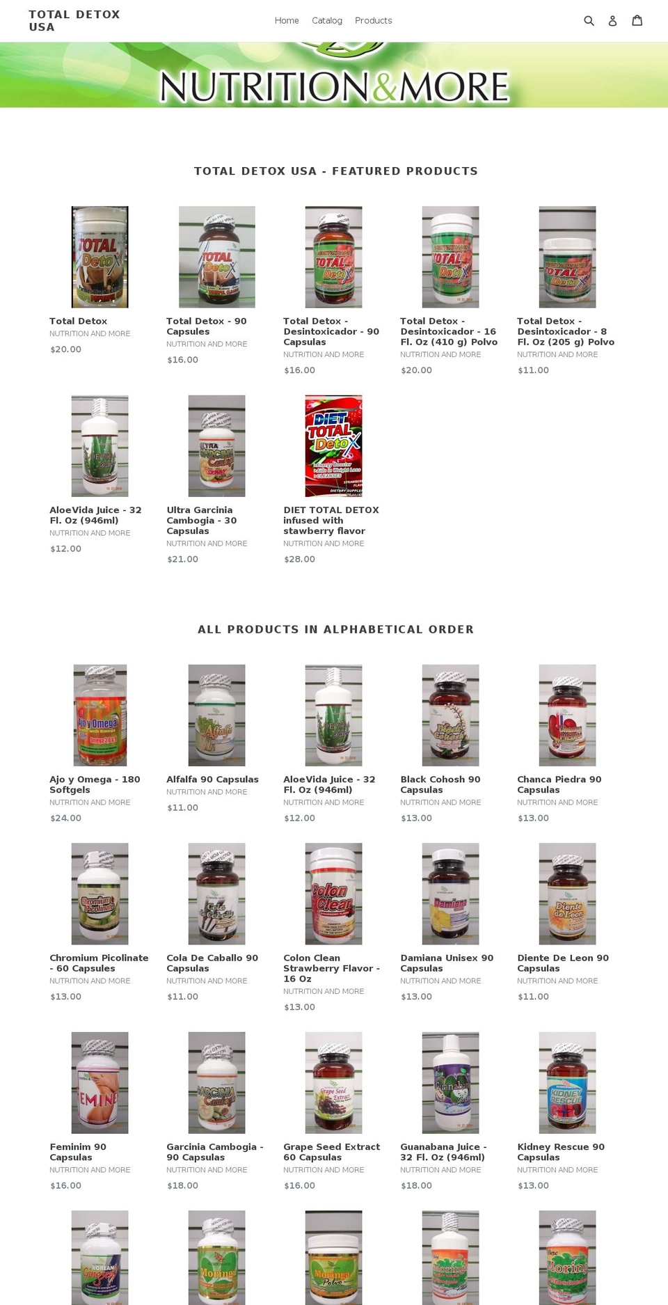 totaldetoxusa.com shopify website screenshot