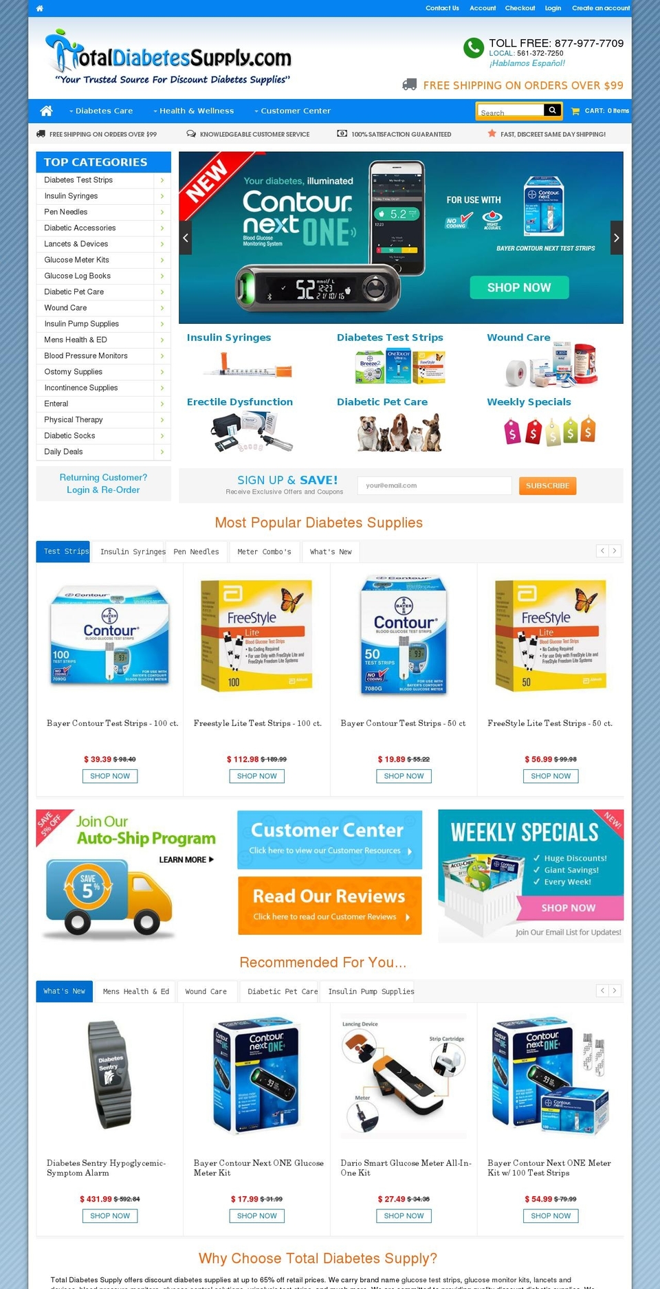 Copy of Total Diabetes Supply - Purchasing Limit Shopify theme site example totaldiabetes.com