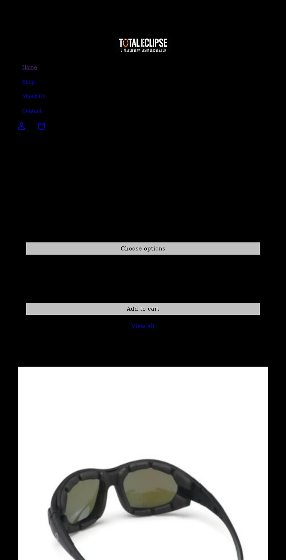 totaleclipsesunglasses.com shopify website screenshot